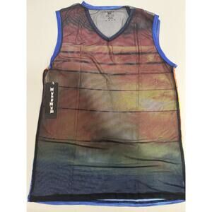 Papi Men's Mesh Tank Top Muscle Stretch Mesh Tank